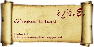 Énekes Erhard névjegykártya
